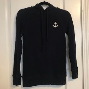 Navy Knit Nautical Hoodie